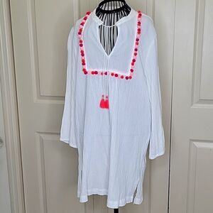 J. CREW Gauze Bathing Suit Coverup Size Large